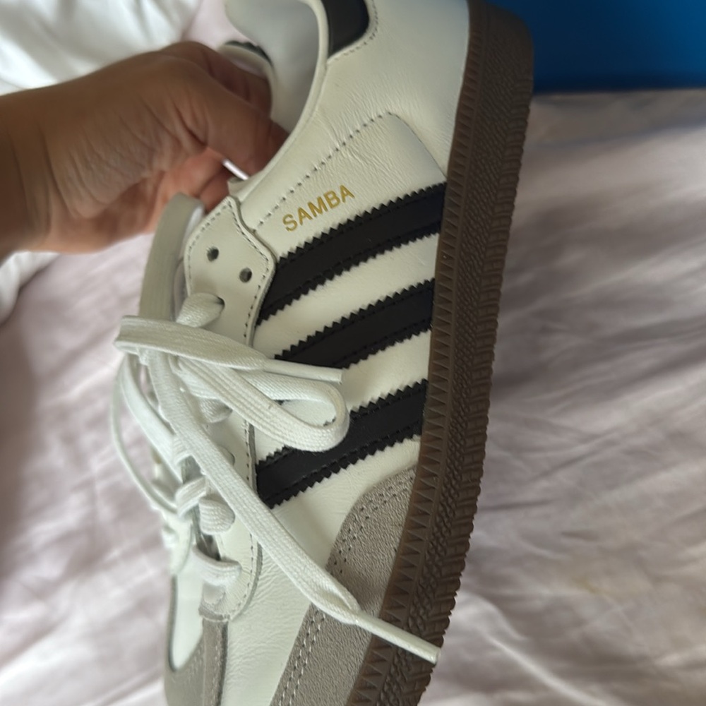 Adidas Samba White and Gray Sneakers - Picture 6 of 7